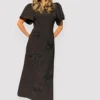 maxi dress crepe