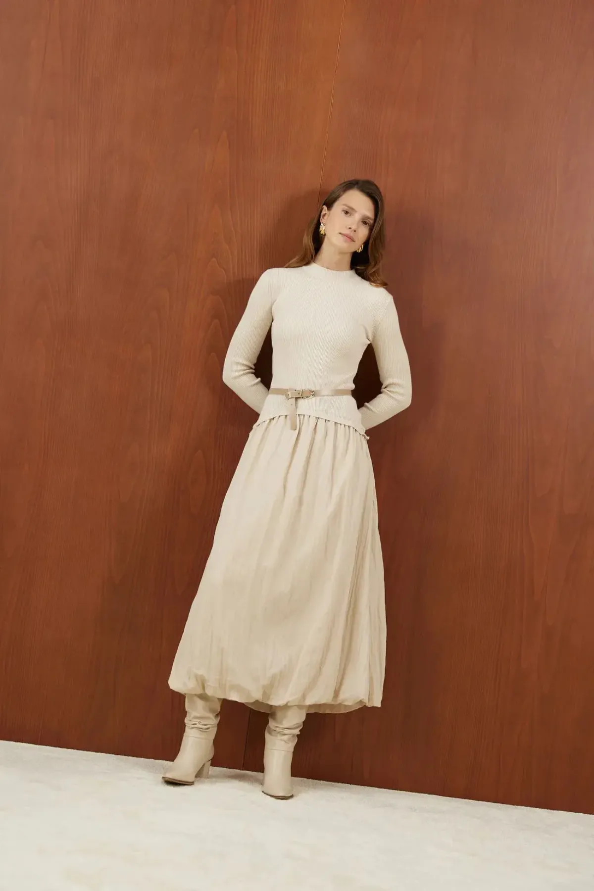 E26-D95 Knitted Parachute Dress