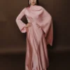 long satin dress