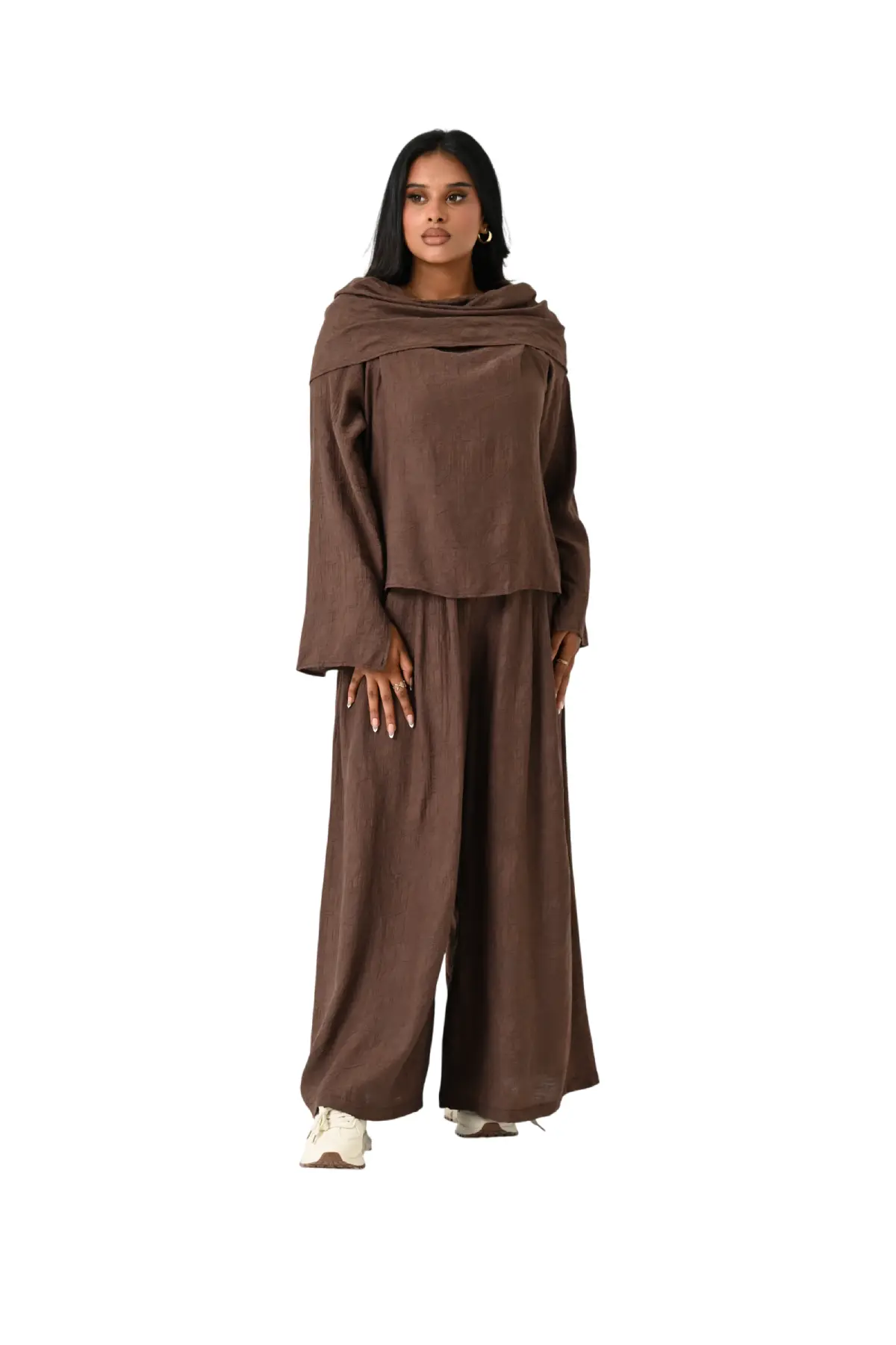 Draped Neck Tencel Co Ord Set JZ26-J03