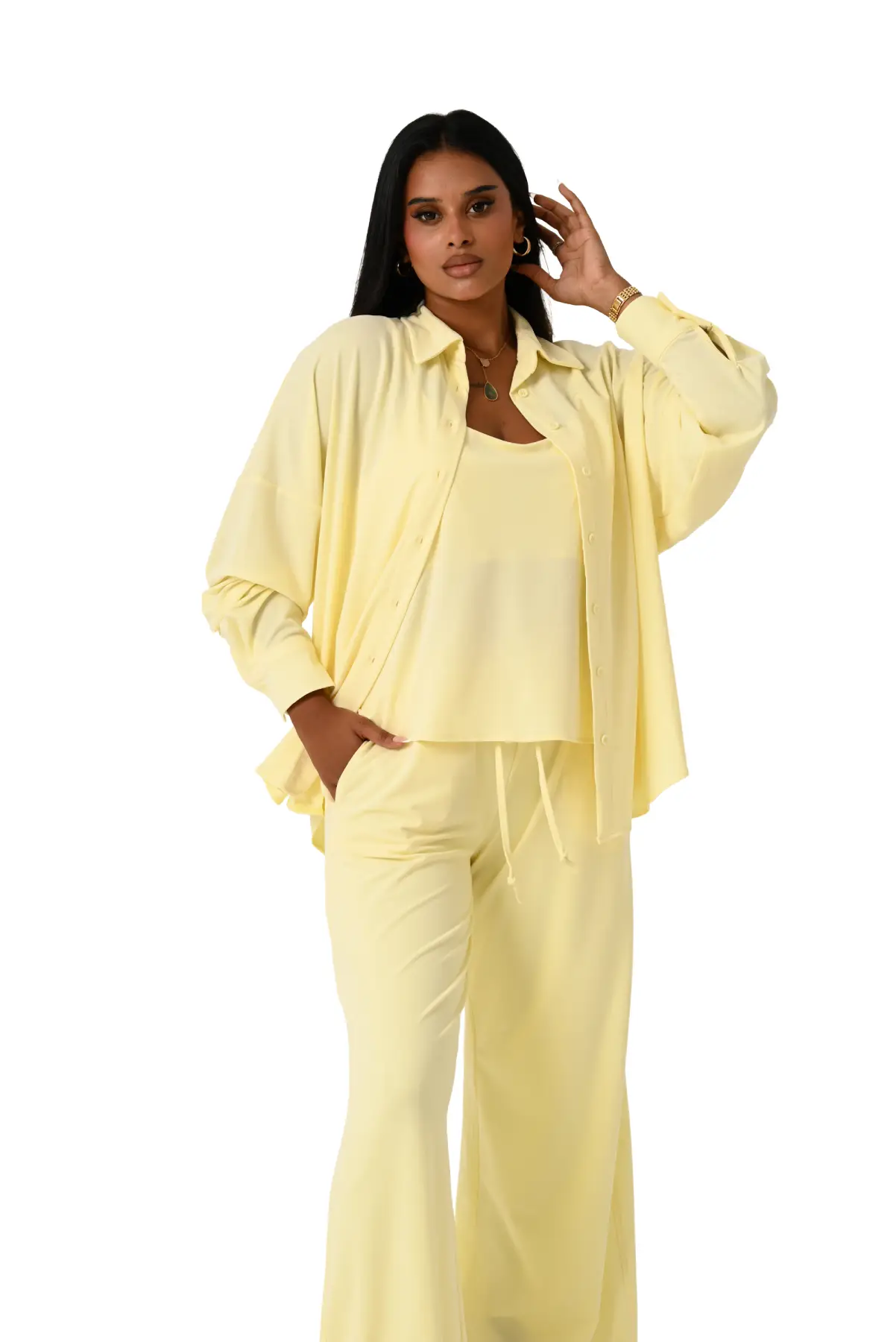 Relaxed Tencel Three Piece Set JZ26-J05 - Image 4