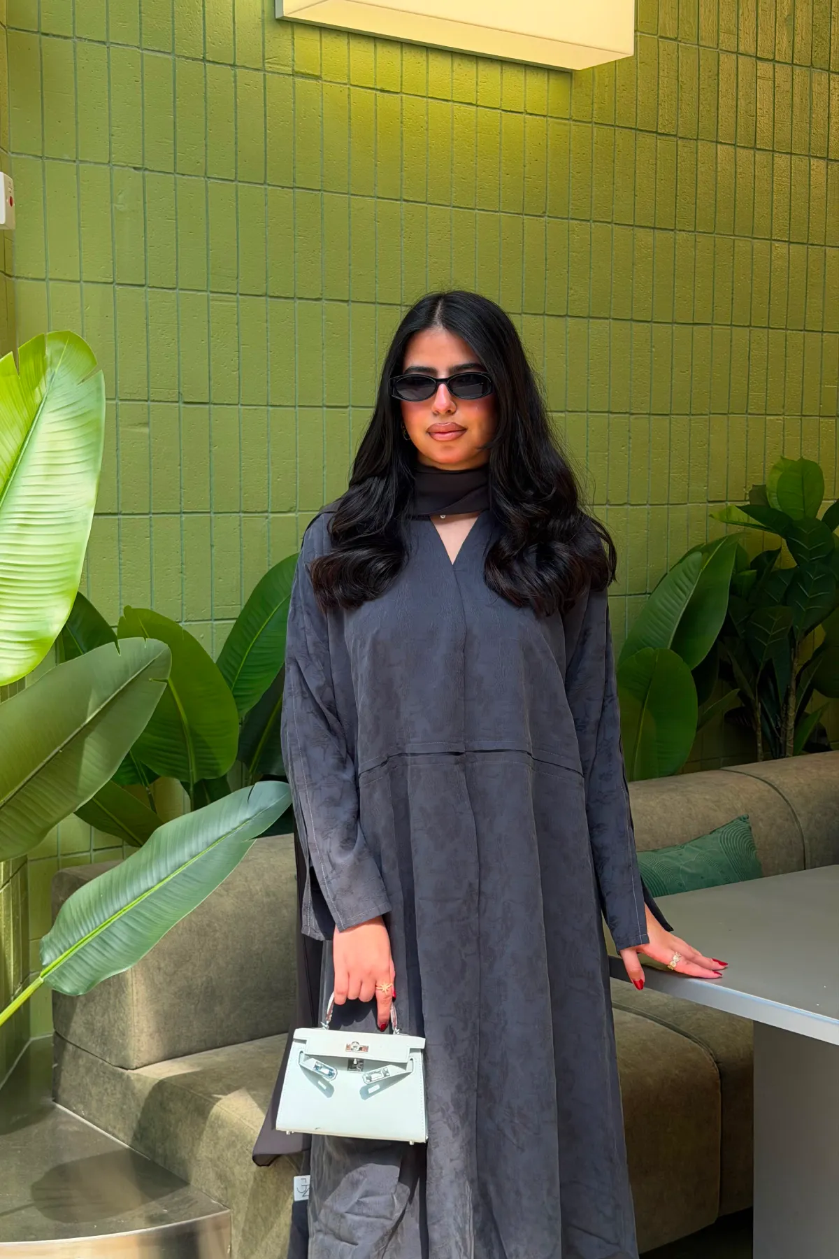 Turkish Jacquard Abaya | JZA26-03 - Image 5