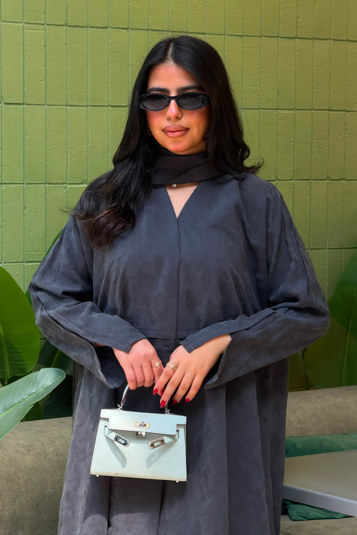 Turkish Jacquard Abaya | JZA26-03 - Image 4